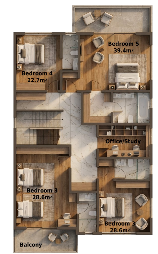 4 bedroom first floor plan
