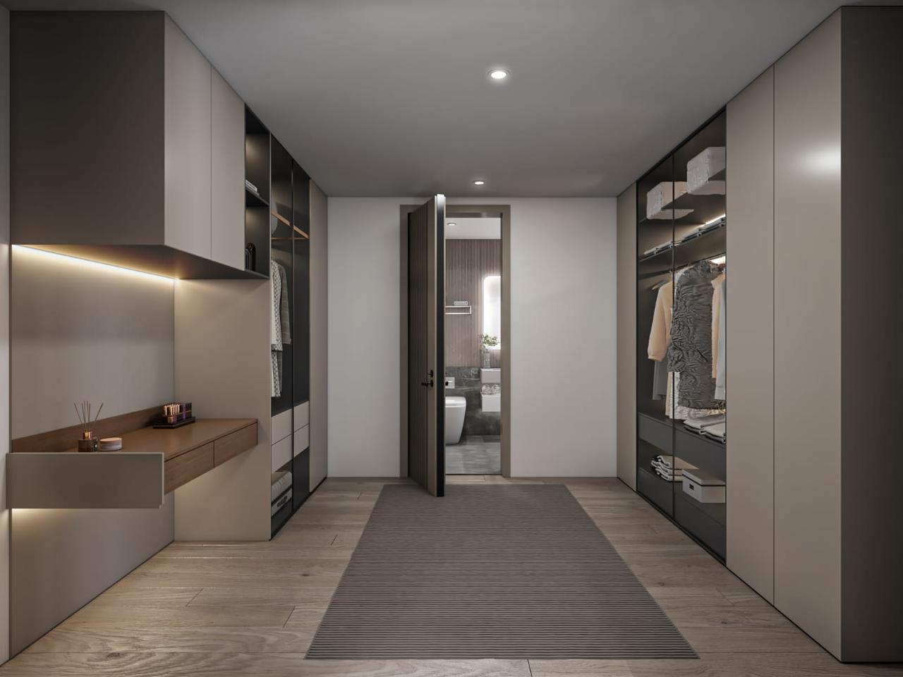 Interior wardrobe view